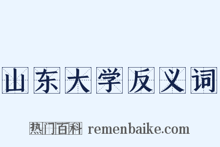 山东大学反义词是什么意思的图片